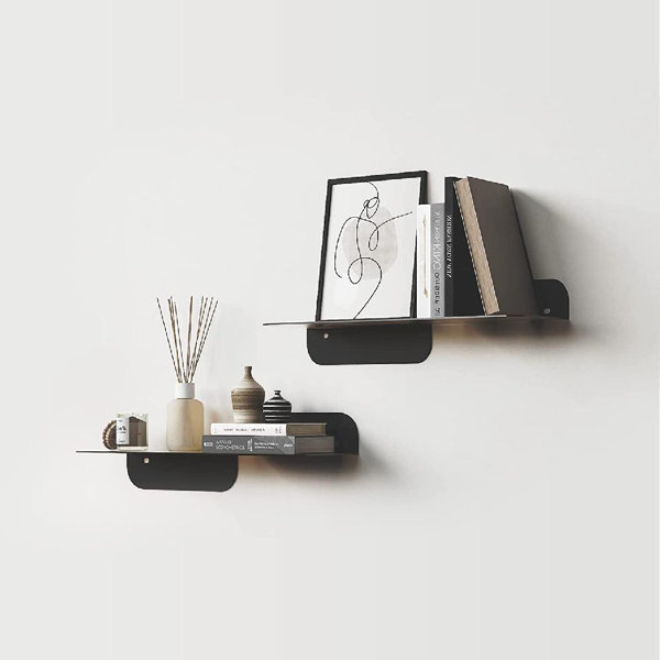 Ebern Designs Emmalyse Metal Floating Shelf Wayfair